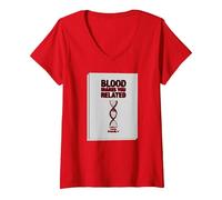 Non c'è Una Famiglia Come Quella Che Ho - La LEALTÀ Fa la Famiglia Maglietta con Collo a V, Donna, Rosso, L