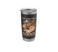 Non chiamarlo un cowboy cavalli Bronc Rider Bareback Equitazione Bicchiere termico in acciaio inox doppia parete