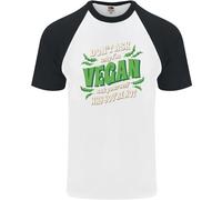 Non Chiedere Perché Sono Vegano Maglietta S/S Da Baseball Per Uomo