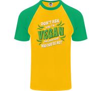 Non Chiedere Perché Sono Vegano Maglietta S/S Da Baseball Per Uomo