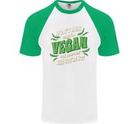 Non Chiedere Perché Sono Vegano Maglietta S/S Da Baseball Per Uomo