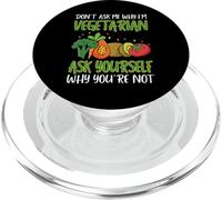 Non chiedermi perché sono vegetariano Plant Powered Vegan PopSockets PopGrip per MagSafe