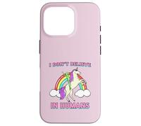 Non ci credo (divertente grafica aliena unicorno arcobaleno) Custodia per iPhone 16 Pro