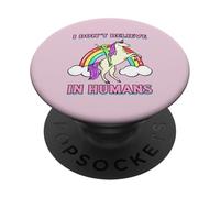 Non ci credo (divertente grafica aliena unicorno arcobaleno) PopSockets PopGrip Adesivo