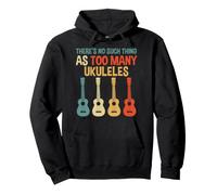 Non Ci Sono troppi Ukulele Felpa con Cappuccio