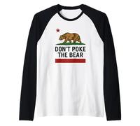 Non Colpire l'orso California Pride Maglia con Maniche Raglan
