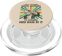 Non combatto con l'autismo Funny Frog Autistic Retro PopSockets PopGrip per MagSafe