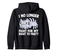 Non combatto più per Il Mio Diritto di Festeggiare Gli Amanti dei Gatti Felpa con Cappuccio