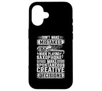 Non commettere errori quando si suona il sassofono - Sax Player Custodia per iPhone 16