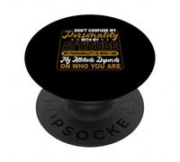 Non confondere la mia personalità con il mio atteggiamento Sarcasmo divertente PopSockets PopGrip Adesivo