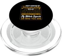 Non confondere la mia personalità con il mio atteggiamento Sarcasmo divertente PopSockets PopGrip per MagSafe