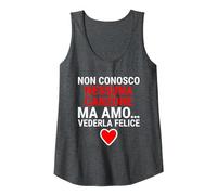 Non Conosco Nessuna Canzone Ma Amo Vederla Felice Concerto Canotta, Donna, Grigio Scuro, L