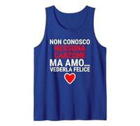 Non Conosco Nessuna Canzone Ma Amo Vederla Felice Concerto Canotta, Uomo, Blu Reale, M