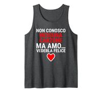 Non Conosco Nessuna Canzone Ma Amo Vederla Felice Concerto Canotta, Uomo, Grigio Scuro, L