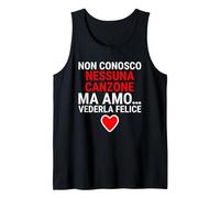 Non Conosco Nessuna Canzone Ma Amo Vederla Felice Concerto Canotta, Uomo, Nero, M