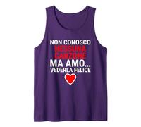 Non Conosco Nessuna Canzone Ma Amo Vederla Felice Concerto Canotta, Uomo, Viola, XXL