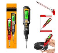 Non-Contact Voltage Tester with LCD Display, Smart Voltage Test Pen, 2-in-1 Intelligent Digital Display Voltage Tester - Safe Efficient Electrician's Tool for DC/AC Circuit Detection (Black,1Pcs)
