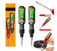 Non-Contact Voltage Tester with LCD Display, Smart Voltage Test Pen, 2-in-1 Intelligent Digital Display Voltage Tester - Safe Efficient Electrician's Tool for DC/AC Circuit Detection (Black,2Pcs)