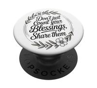 Non contare solo le tue benedizioni PopSockets PopGrip Adesivo