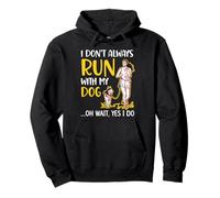 Non corro sempre con il mio cane Canicross Running Dog Lover Felpa con Cappuccio