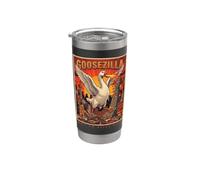Non così sciocco ora Goosezilla Kaiju Mostro City Attack Parodia Bicchiere termico in acciaio inox doppia parete