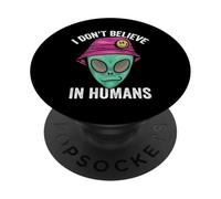 Non credo negli esseri umani alieni PopSockets PopGrip Adesivo
