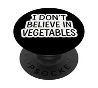 Non credo nelle verdure Funny Carnivore Keto Diet Fan PopSockets PopGrip Adesivo
