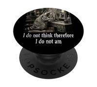 Non credo quindi di non essere Funny Racoon Philosophy PopSockets PopGrip Adesivo