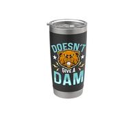 Non dà una diga Castori europei Roditori Lover Beaver Dam Bicchiere termico in acciaio inox doppia parete