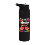 Non devi essere pazzo per essere un insegnante Montessori Stainless Steel Insulated Water Bottle
