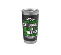 Non devi lottare in silenzio Salute Mentale Awarenes Bicchiere termico in acciaio inox doppia parete