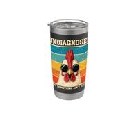 Non diagnosticato ma qualcosa non va bene pollo Detto divertente Bicchiere termico in acciaio inox doppia parete