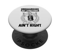 Non diagnosticato ma qualcosa non va bene Punk Skeleton Mohawk PopSockets PopGrip Adesivo