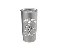 Non diagnosticato ma qualcosa non va bene Skeleton Coffee Bicchiere termico in acciaio inox doppia parete