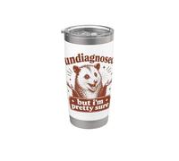 Non diagnosticato ma sono abbastanza sicuro che Funny Possum Meme Bicchiere termico in acciaio inox doppia parete