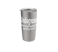 Non diagnosticato ma tutti sono abbastanza sicuri divertenti ADD Autismo ADHD Bicchiere termico in acciaio inox doppia parete