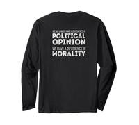 Non differiamo più in Politica, differiamo nella moralità Maglia a Manica