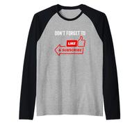 Non Dimenticare di Mettere Mi Piace e iscriverti al creatore di contenuti Maglia con Maniche Raglan