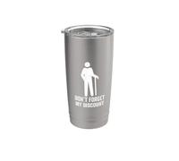 Non dimenticare il mio sconto - divertente vecchia gente scherzo bavaglio idea Bicchiere termico in acciaio inox doppia parete