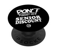 Non dimenticare il mio sconto per anziani Senior Dine In Sconto PopSockets PopGrip Adesivo