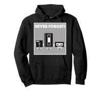 Non Dimenticare mai la Cassetta VHS Video Tape 80ties Old Felpa con Cappuccio