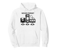 Non Dimenticare mai la Classica Cassetta retrò VHS Floppy Old School Felpa con Cappuccio