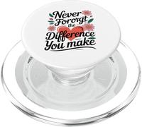 Non Dimenticare Mai La Differenza Che Fai Cuore Floreale PopSockets PopGrip per MagSafe