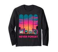 Non Dimenticare mai Meme 90s Tech Nostalgia Vintage Computer Maglia a Manica