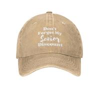 Non dimenticarti del mio cappello da baseball con sconto per anziani, per