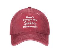 Non dimenticarti del mio cappello da baseball con sconto per anziani, per