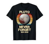 Non dimenticate mai Pluto Vintage Retro Style Funny Space Maglietta