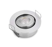 Non dimmerabile, 1 pezzo Cold White Small 3 W COB LED Recessed Ceiling Light, mini faretto orientabile, dimensione foro 40-45 mm, 6000 K, colore argento per cabinet fai da te