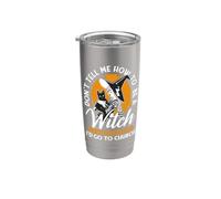 Non dirmi come essere una strega Halloween Cat Witchy Moon Bicchiere termico in acciaio inox doppia parete