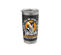 Non dirmi come essere una strega Halloween Cat Witchy Moon Bicchiere termico in acciaio inox doppia parete